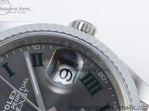 MiroTime 0313 Datejust 36mm 126234 904L Steel HGF 1:1 Best Edition Gray Dial Green Roman on SS Bracelet VR UrbanChic 1476